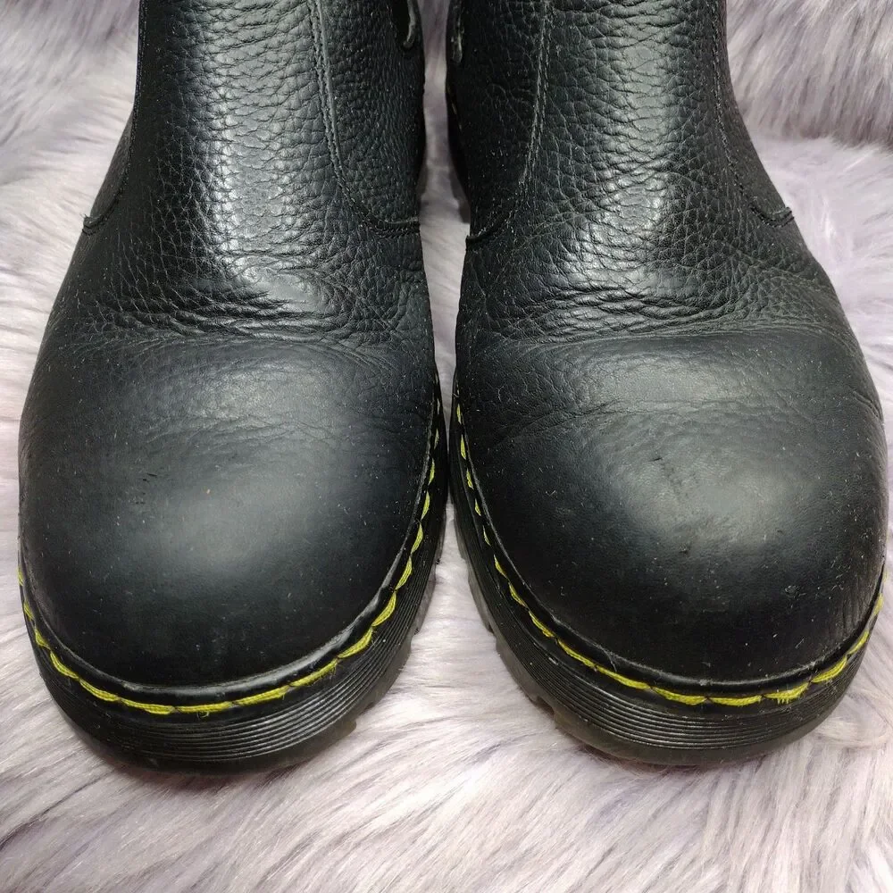 Dr Martens Leather Safety Shoe Steel Toe Boots Mens Size 12 Black ASTM F2413-11